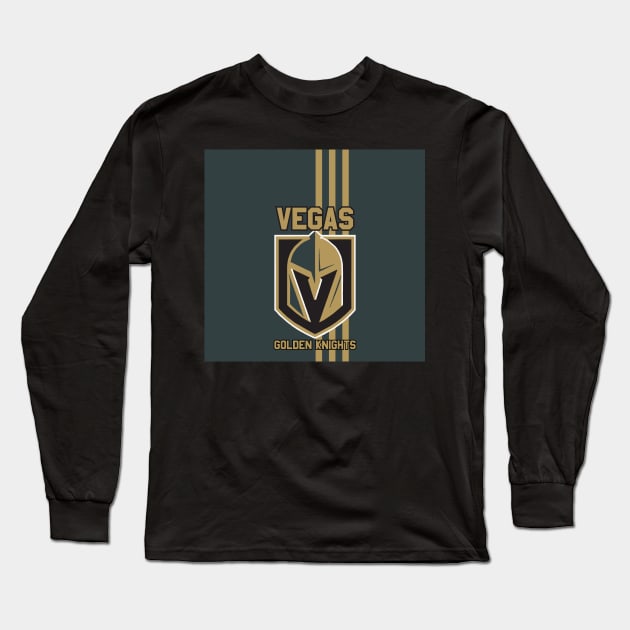 Vegas Golden Knights Long Sleeve T-Shirt by Pink Umbrella